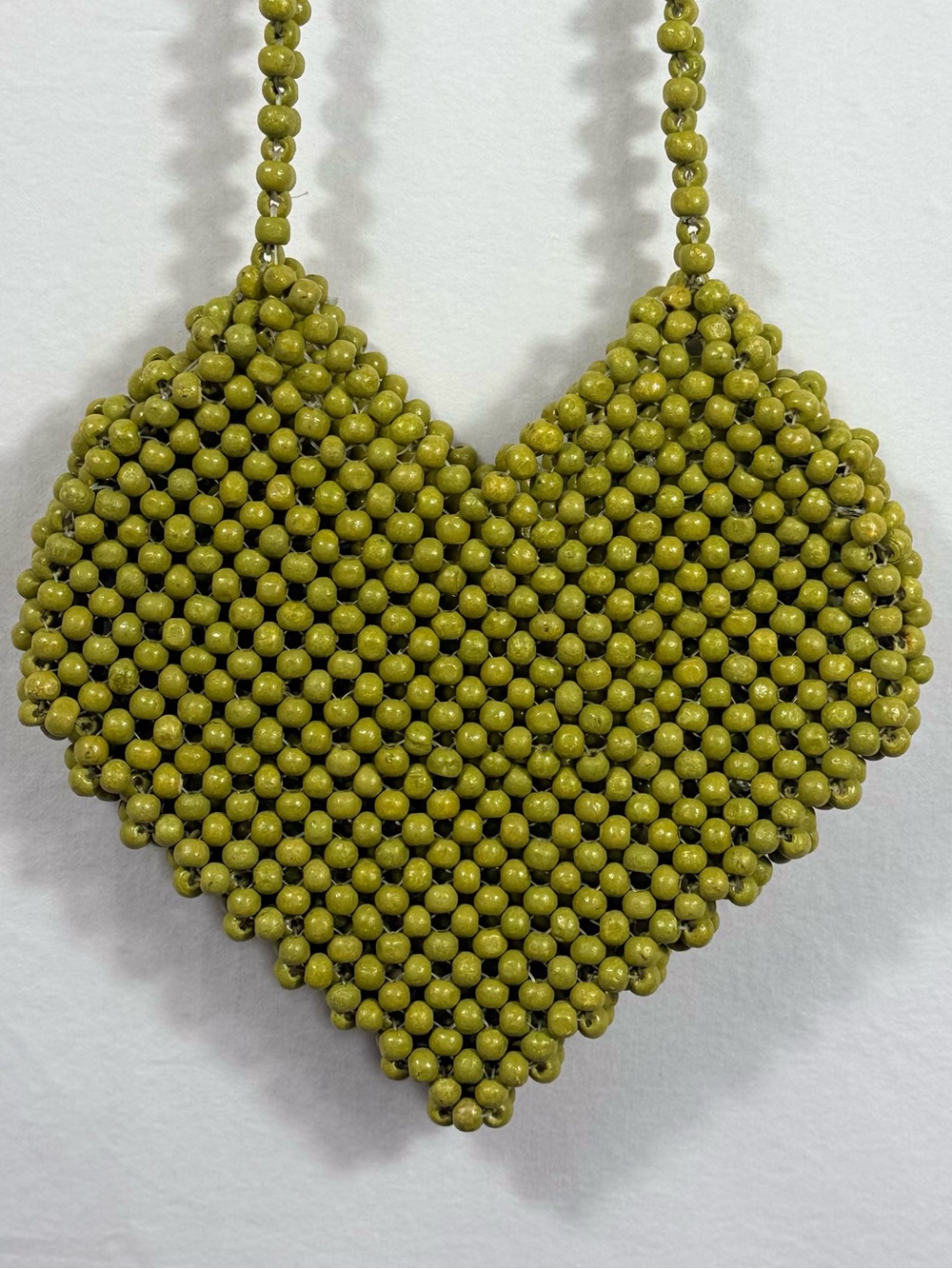 Urban Outfitters Heart-Shaped Beaded Crossbody Bag